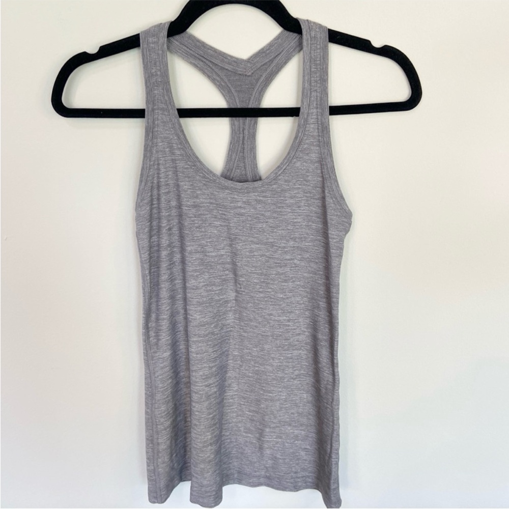 Lululemon Cool Racerback Tank Heathered Slate Gray